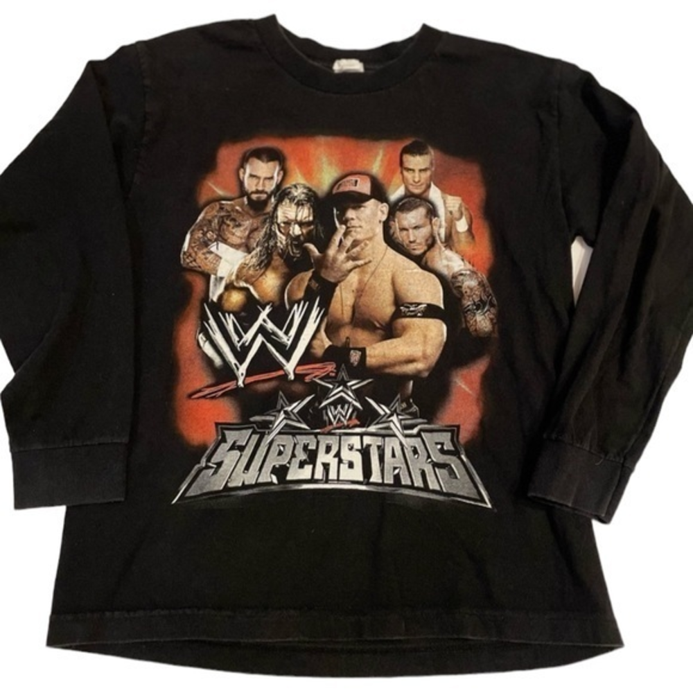Wrestlemania Superstars T Shirt. John Cena, The Rock Size Large boys‎